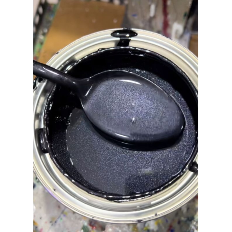 Cat PU Millenium Black Metalic | Cat hitam metalic