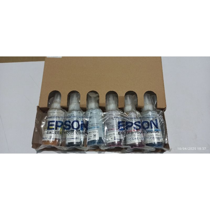 Tinta Epson L805 Ori / Original 100% bawaan Printer Buka Box