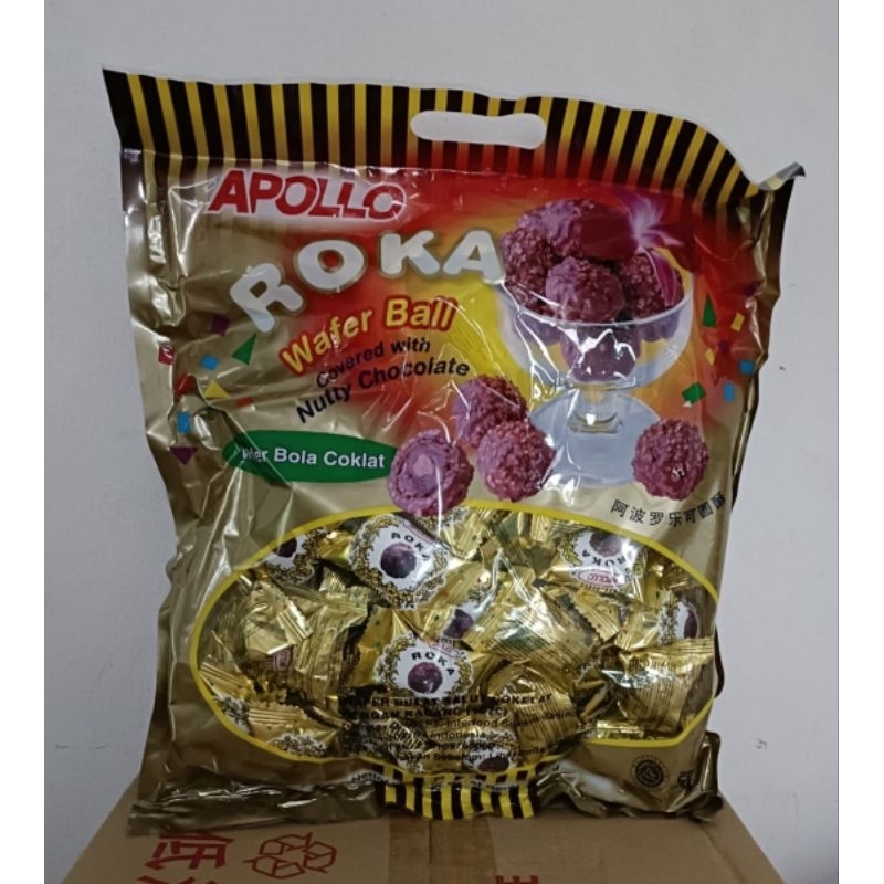 

apollo roka wafer ball coklat 300gram