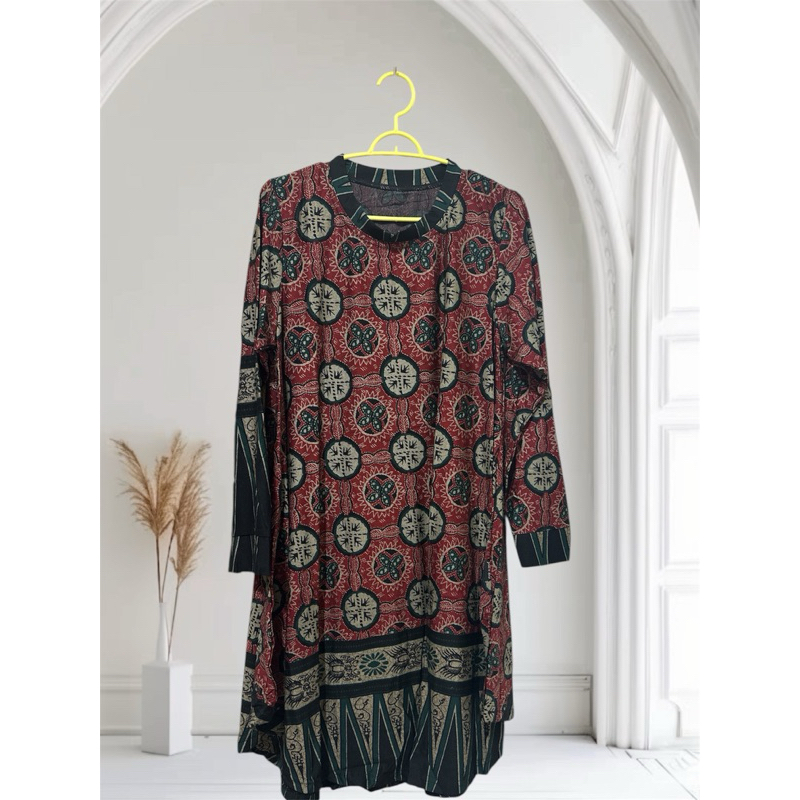 Tunik muslim fashion bahan calvin jeans ukuran kecil