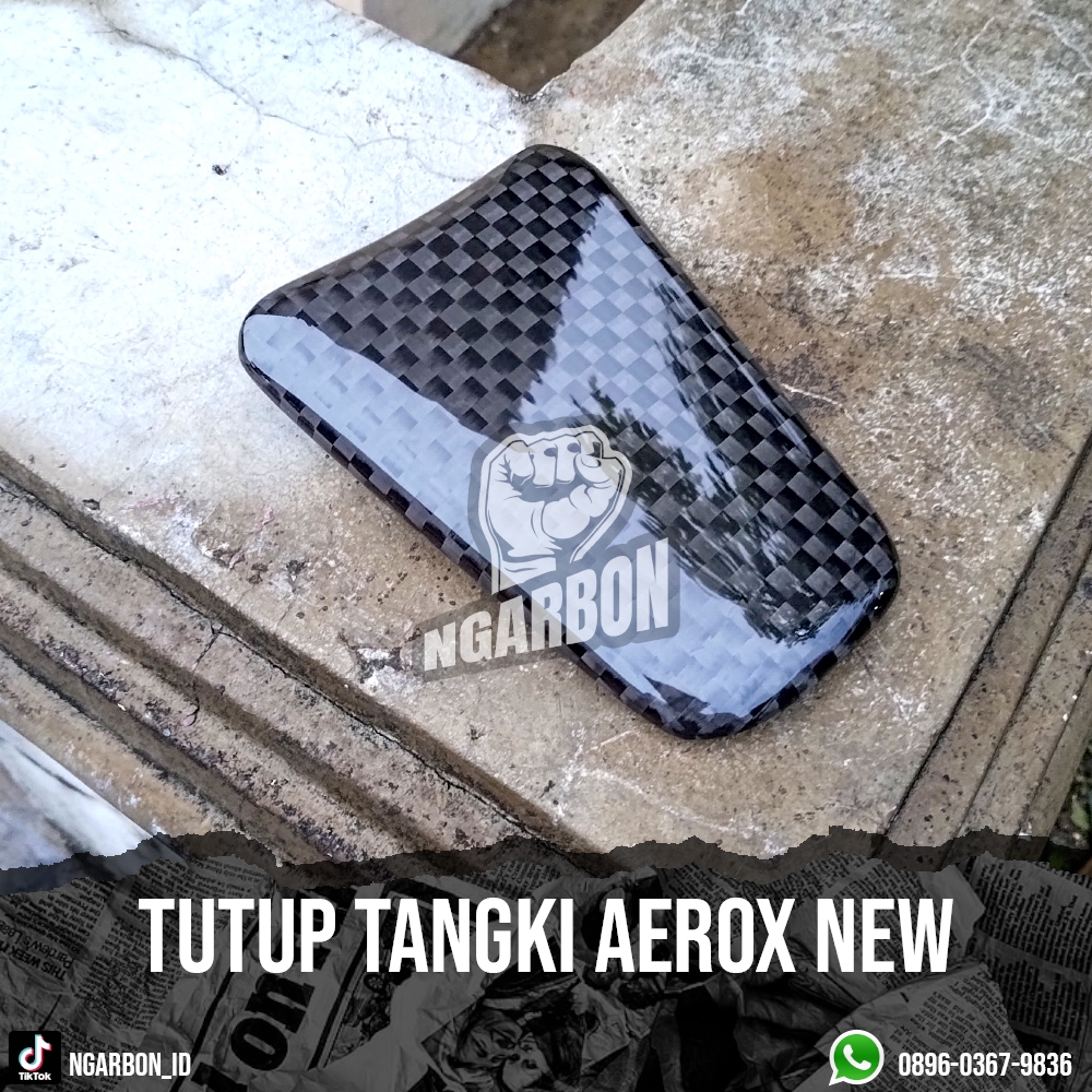 TUTUP TANGKI AEROX NEW CARBON KEVLAR