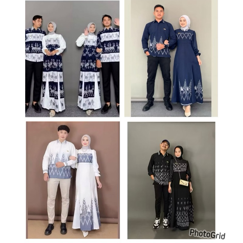 Baju Kondangan Tenun -Set Couple tenun -Baju tenun -Couple Kondangan Vilka