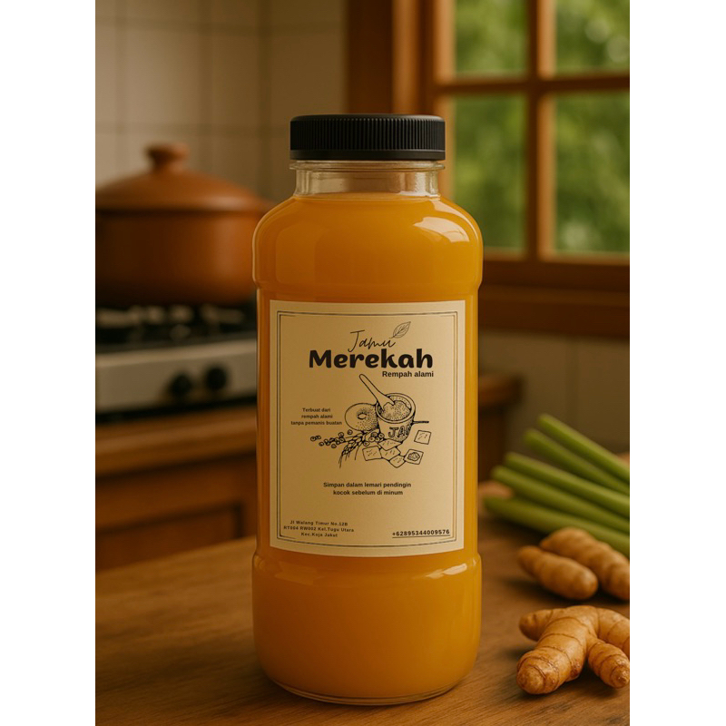 

Jamu kunyit temulawak Jamu Merekah 500 ML