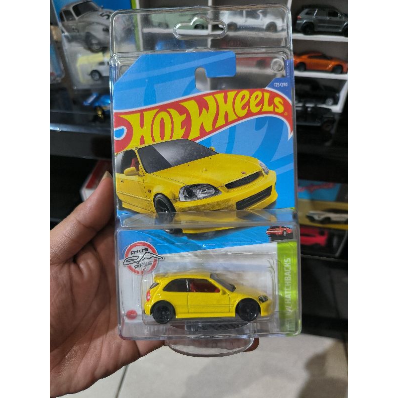 HOT WHEELS HONDA CIVIC EK9 TYPE R (YELLOW)