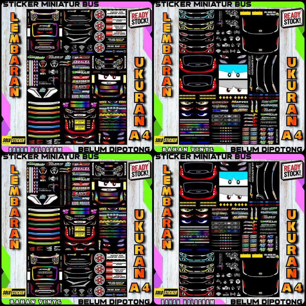 

Stiker Miniatur Bahan Vinyl Lampu Bus Jetbus 3 Jetbus 5