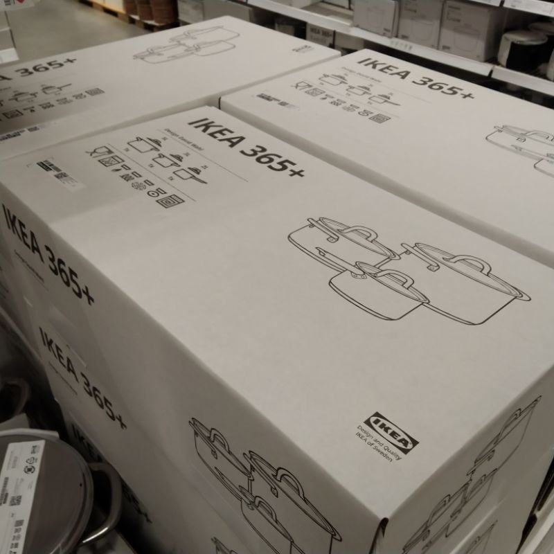 IKEA panci set stainless 6pc plus tutup panci rebus sop