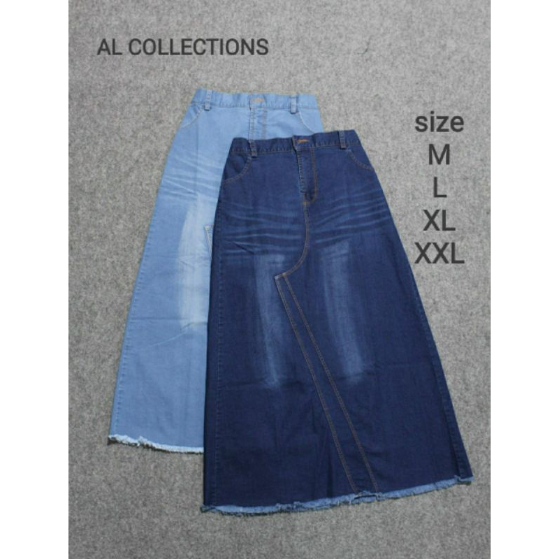 ROK JEANS PLAT Z//ROK JEANS WANITA//ROK JEANS POLOS//ROK JEANS SPAN//ROK JEANS PANJANG//ROK JEANS///