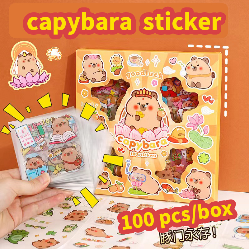 

Mainan Sticker EDISI CAPYBARA Gambar Tempel Big Box isi 100 Lembar Aesthetic Waterproof Sticker