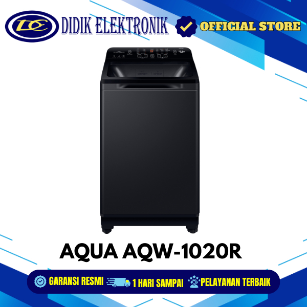 AQUA AQW-1020R Mesin Cuci Top Load 10,5kg Pillow Drum dengan Soft Closing Door
