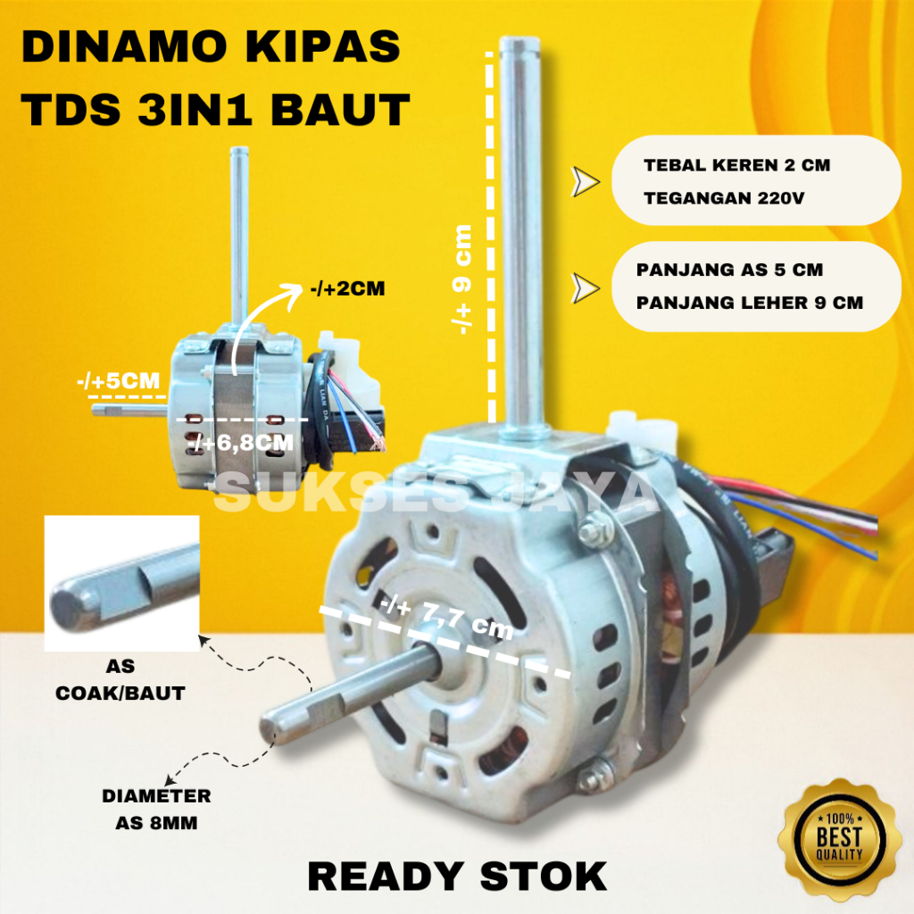 Cuci Gudang Dinamo Kipas Advance Tds 18 Inch Baut / Mesin Kipas Angin Juara / Motor Trisonic Baling