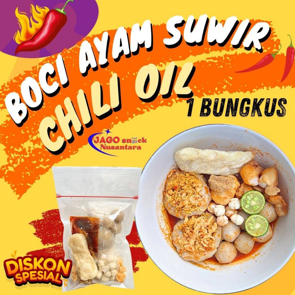 

1 Bungkus Baso Aci Ayam Suwir Pedas Chili Oil Ekonomis Hemat Banget Food Instan