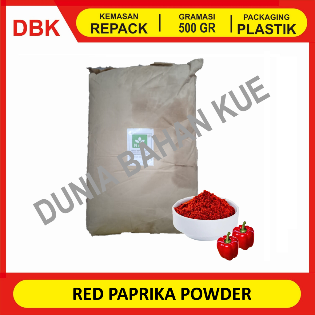 

RED PAPRIKA POWDER - REPACK 500 GR / BUBUK PAPRIKA MERAH / PAPRIKA BUBUK MURNI