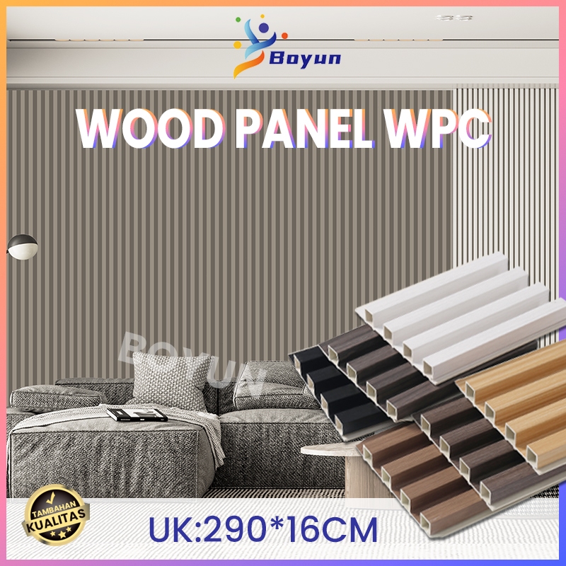2.9METER x 16 CM Wood Panel WPC / Woodpanel Wallpanel Kisi Kisi Kayu / Wall Panel PVC / Panel Dindin