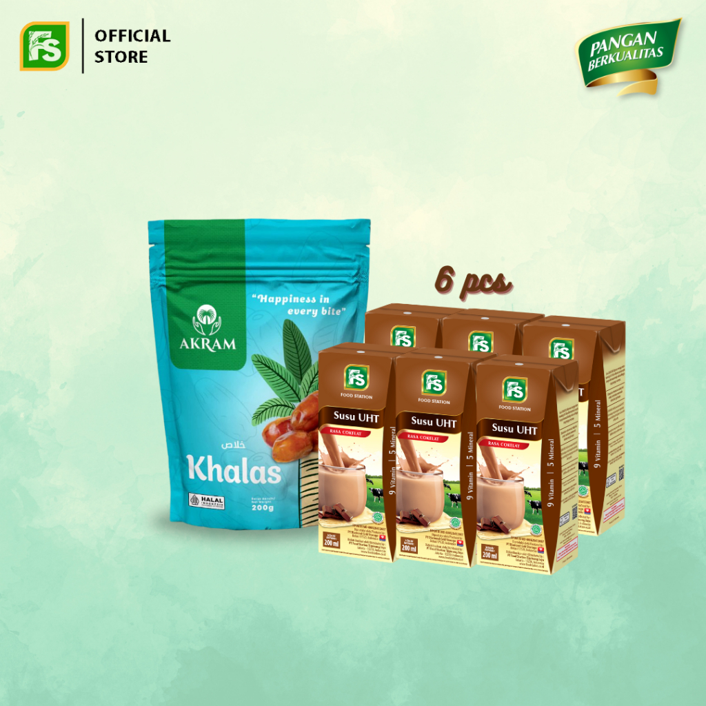 

Bundling Susu UHT Cokelat 6 Pcs + Akram Kurma Khalas Pouch 200 gr