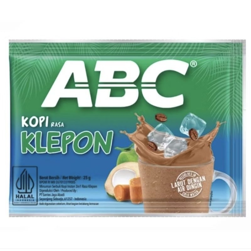 

Kopi ABC Klepon (1 RENTENG) viral (bisa ice/dingin atau hangat) isi lebih banyak. 1 renteng isi 10 pcs 1 dus 12 renteng