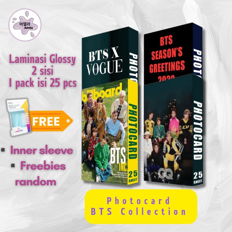 Photocard BTS collection - 2 sisi - 1 Pack isi 25Pcs pc Kpop bts jungkook taehyung Laminasi Glossy