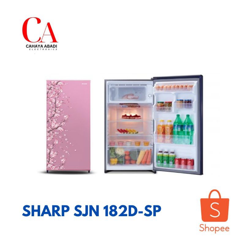SHARP kulkas 1 pintu 166 liter SJN 182DSP SJ N182D SP SJN 182 D SP SJN182DSP