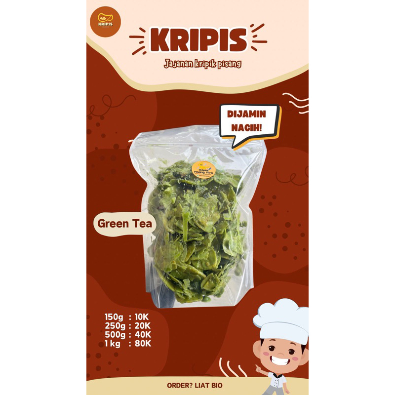 

kripik pisang green tea