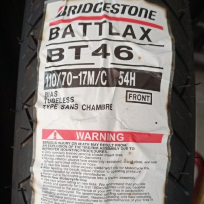 Ban battlax bt46 110 70 17 dan 130 70 17 original japan