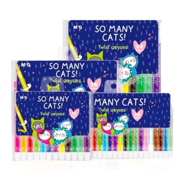 

M&G SO MANY CATS TWIST CRAYONS