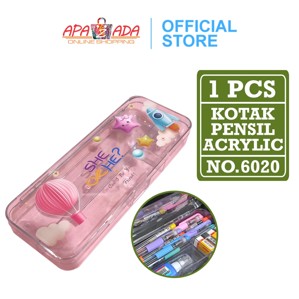 

Apazada - Kotak Pensil Akrilik Motif Lucu Transparan / Tempat Pensil Acrylic Creative No.6020