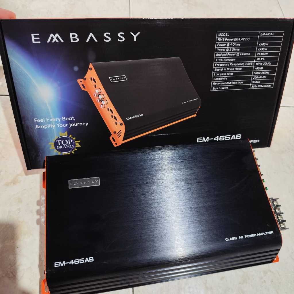 Power Mobil Embassy EM-465AB Subwoofer Amplifier Audio
