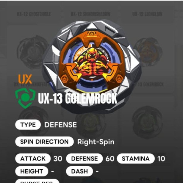 Beyblade X - UX 13 Blade Rock Golem
