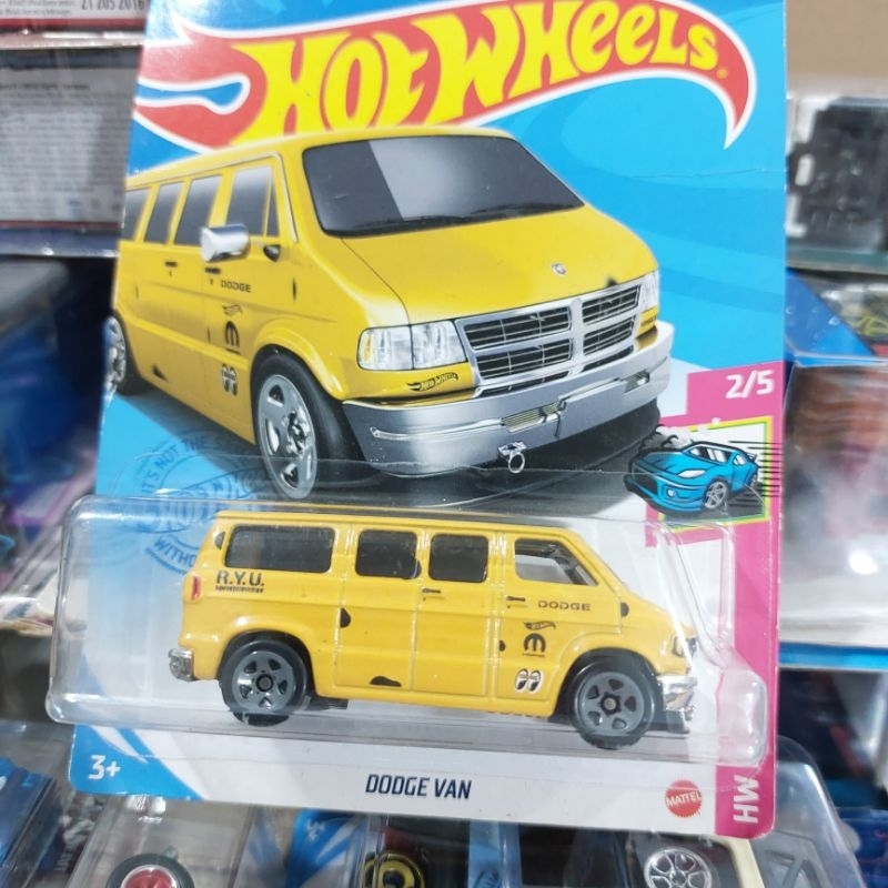 Hot Wheels Dodge Van Kuning Mooneyes Diecast