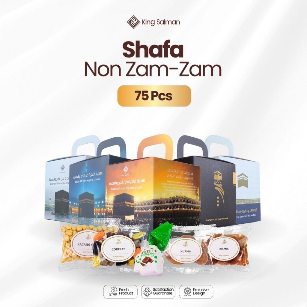 

Paket Hadiah Umroh & Haji Premium - King Salman Gift | SHAFA (Non Zam-Zam) 75 PCS