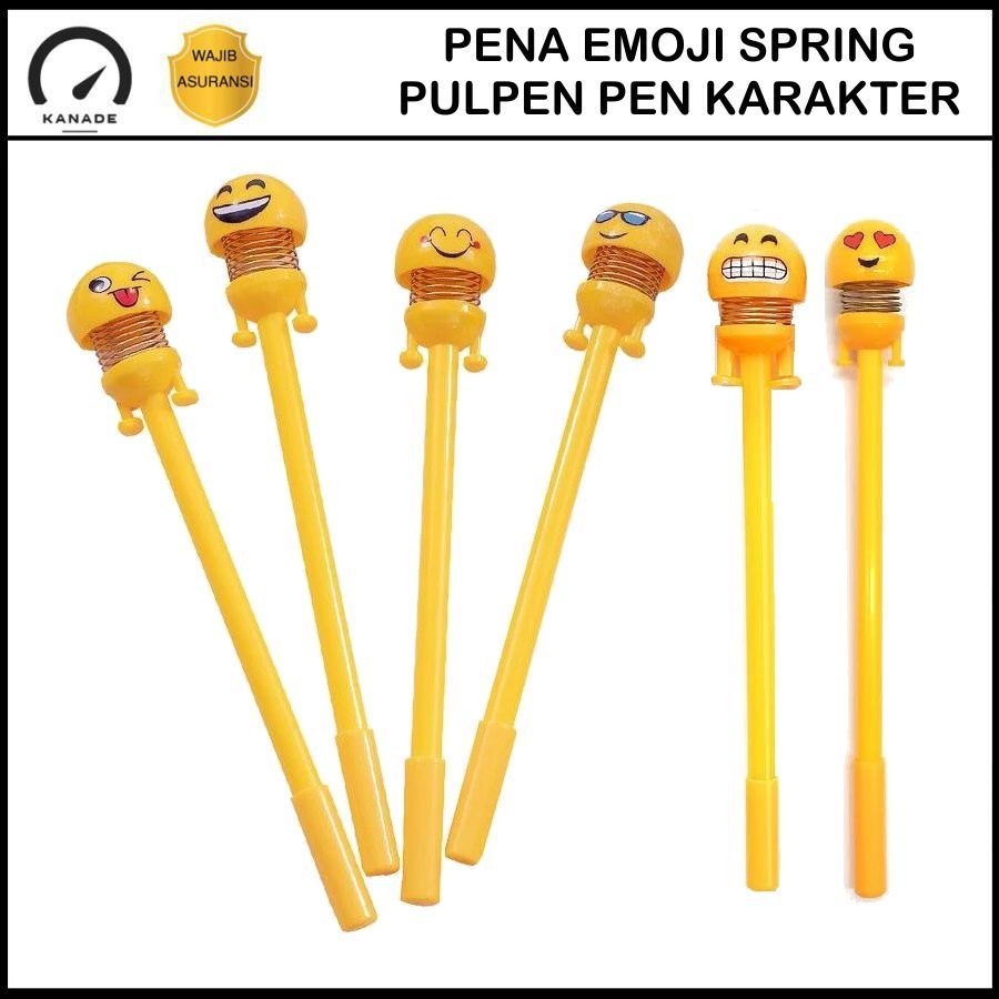 

Pena Emoji Spring Pulpen Pen Karakter EMOTICON Souvenir Bouncing Goyang Unik Lucu