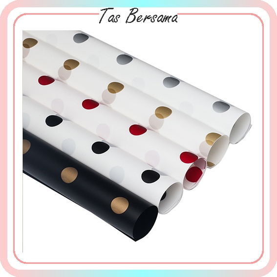

(1 PACK ISI 20 LEMBAR) Kertas Buket Bunga Polkadot Cellophane Flower Wrapping Paper Cellophane KB6043