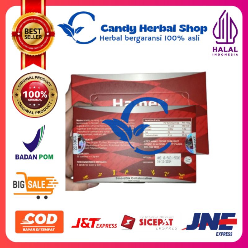 

Haemer candy - 1 Box Permen Coffee & Ginseng Asli Original