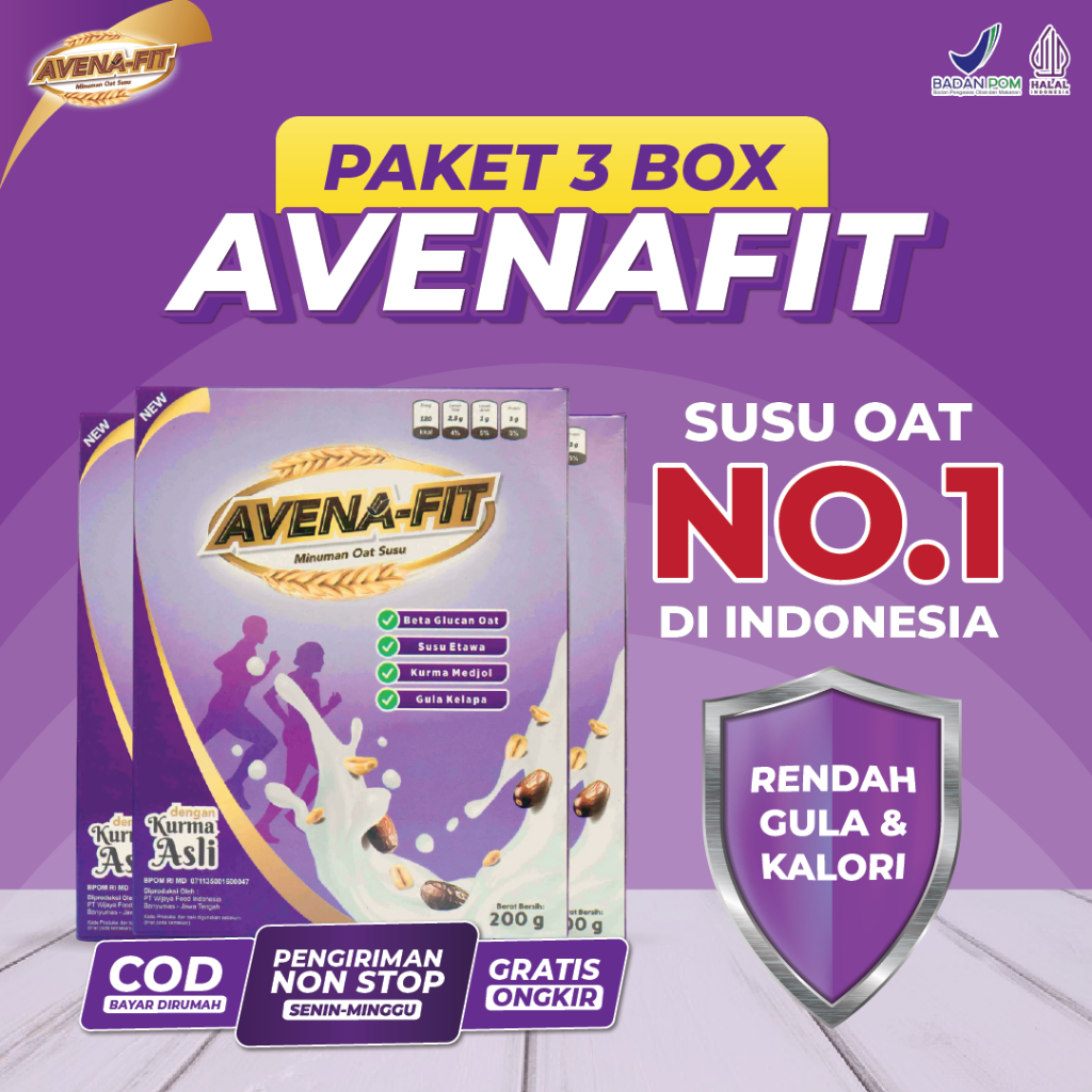 

Paket 3 Box Avenafit - Minuman Lezat yang Membantu Turunkan Kolesterol dan Menjaga Kesehatan Jantung serta Pencernaan