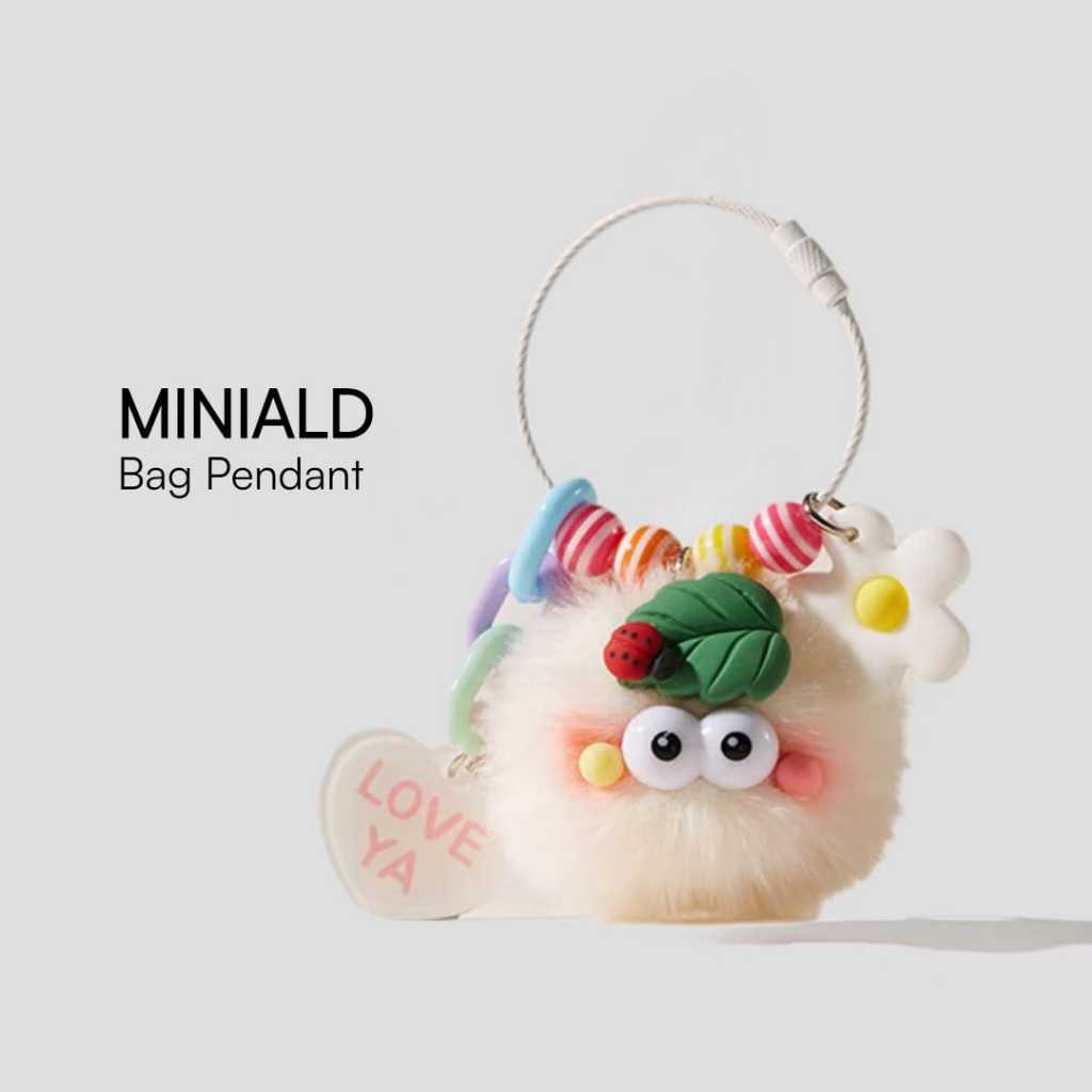 MDESIGN original cute blush ladybug small coal ball bag pendant plush bag pendant exquisite keychain