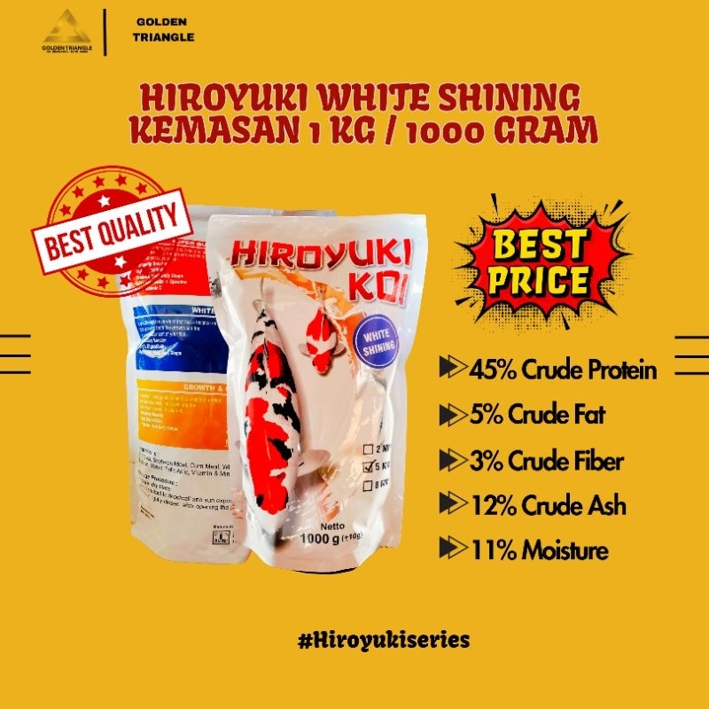 Livvicstore [ Packaging] Pakan Koi Trio Hiroyuki 1 Kg/1000 Gr