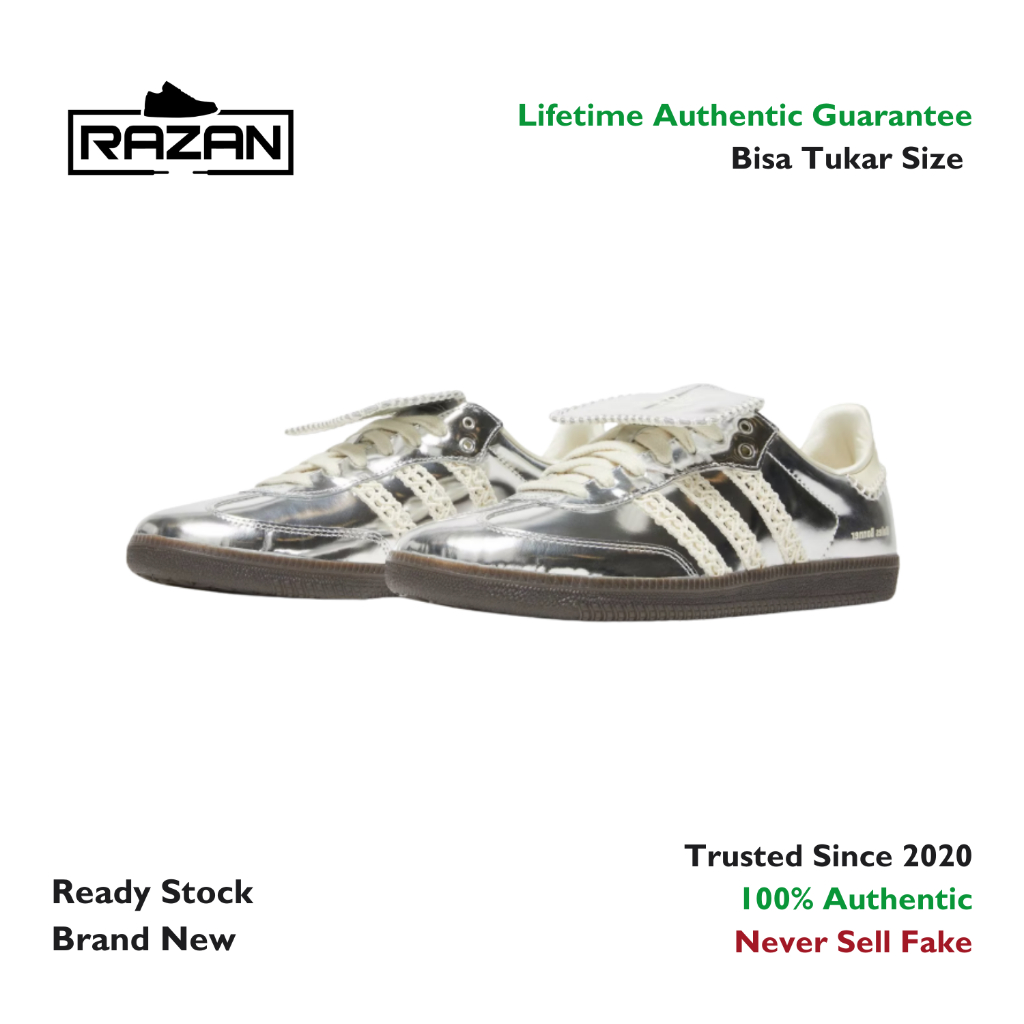 Adidas Samba Wales Bonner Silver Metallic 100% Authentic Original