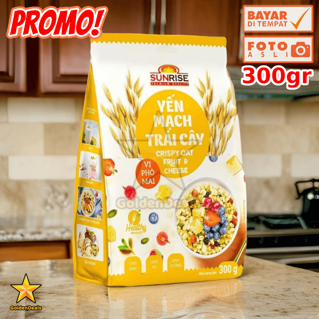 

PROMO CUCI GUDANG!! [300 Gram] SUNRISE Crispy Oat Fruit & Cheese - Oatmeal Buah dan Keju 300 gr Murah