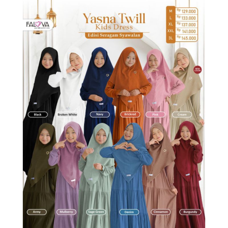 Baju / Gamis / Dress Rayon / Homedress Anak Bagus,YASNA Kids by Falova