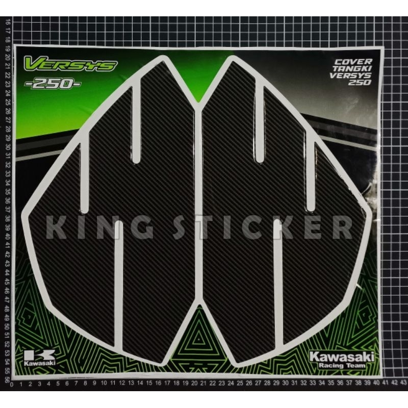 Sticker timbul cover tangki samping versys 250