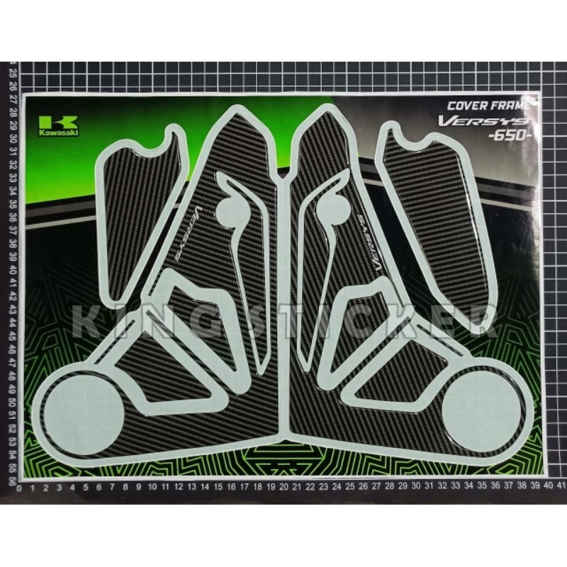 Sticker timbul resin cover frame versys 650