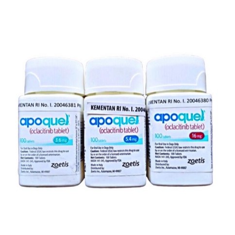 Apoquel Obat Gatal Anjing Dermatitis Alergi - Apoquel, 3,6mg 5,4mg 16mg