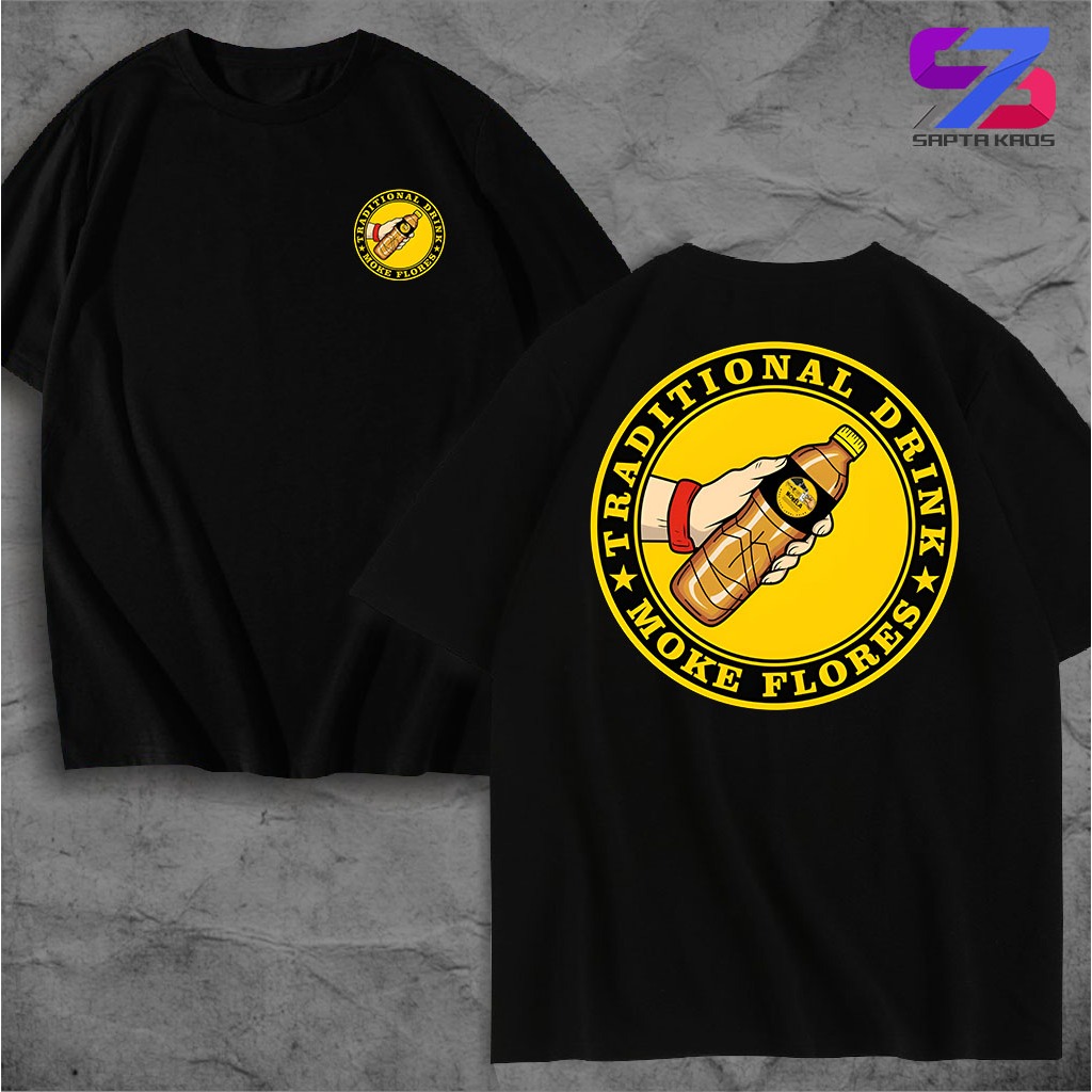 SPT375 KAOS MOKE FLORES Tshirt TRADITIONAL DRINK KAOS MOKE FLORES UNTUK PRIA DAN WANITA