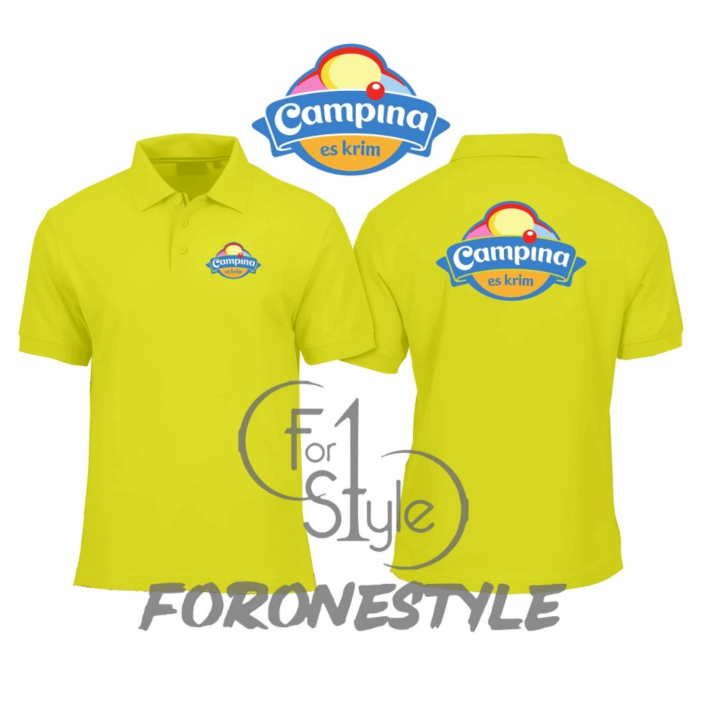 POLOSHIRT BERKERAH ICE CREAM CAMPINA - POLO BERKERAH CAMPINA - POLO ES KRIM CAMPINA