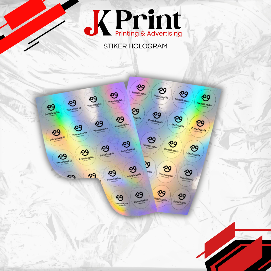 

JELAJAH KARYA - Cetak Sticker Hologram / Stiker Pelangi Free Cutting / Print Label - Stiker Hologram A3+