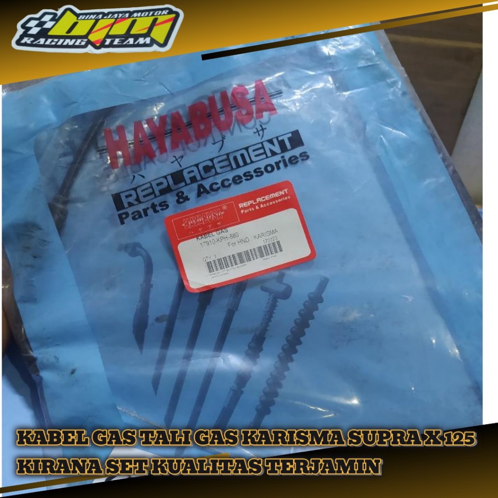 KABEL GAS TALI GAS KARISMA SUPRA X 125 KIRANA SET KUALITAS TERJAMIN