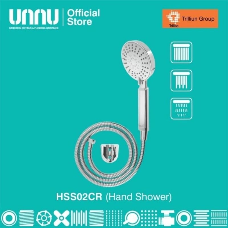 Hand Shower UNNU HSS02CR chrome shower mandi krom UNNU HSS02