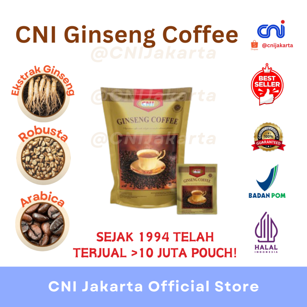 

CNI GINSENG COFFEE 20 Sachets - CNI Kopi Ginseng Original Asli