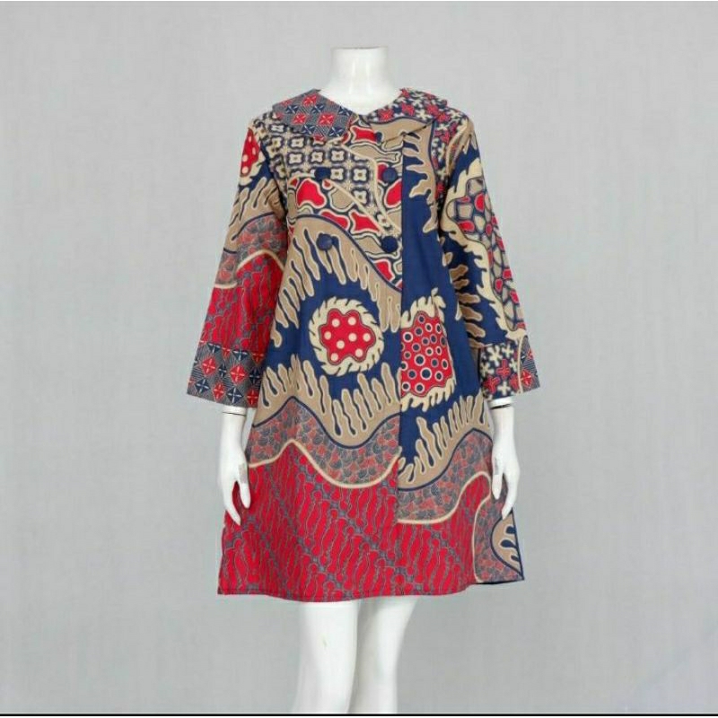 Tunik Nayaka Motif Batik Solo Tunik Batik Wanita