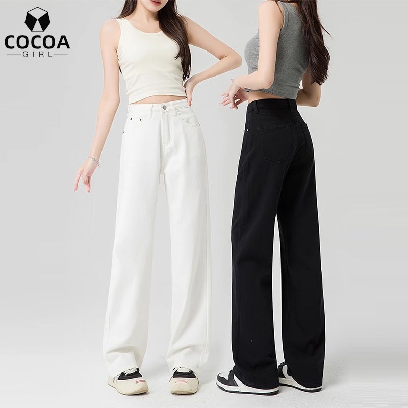 Celana kulot jeans wanita celana jeans wanita jumbo   Celana Jeans Wanita Lurus Longgar