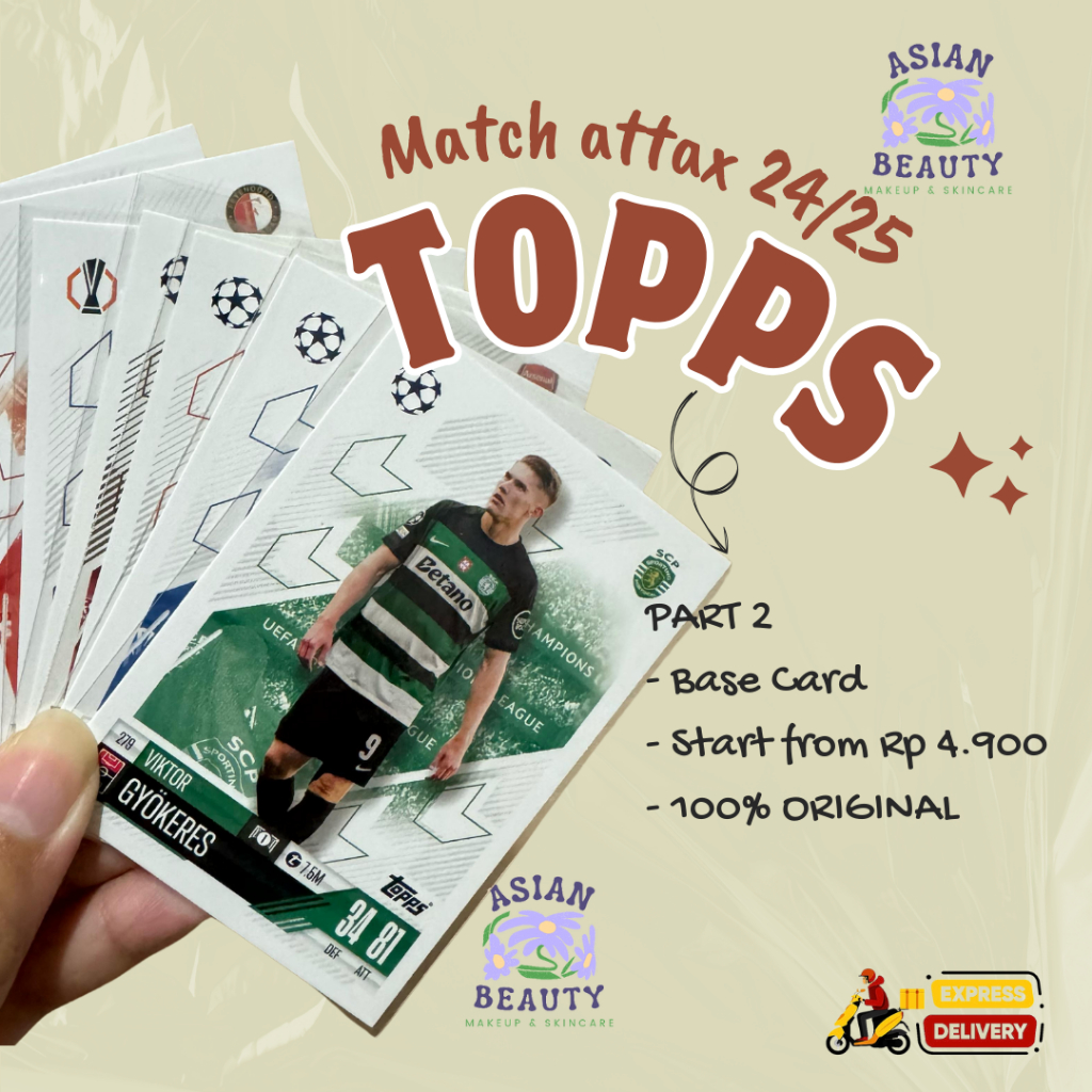 [100% ORI] PART 2 Kartu Bola Topps Match Attax 24/25 Base Card 2024/2025 Trading Card Game Authentic